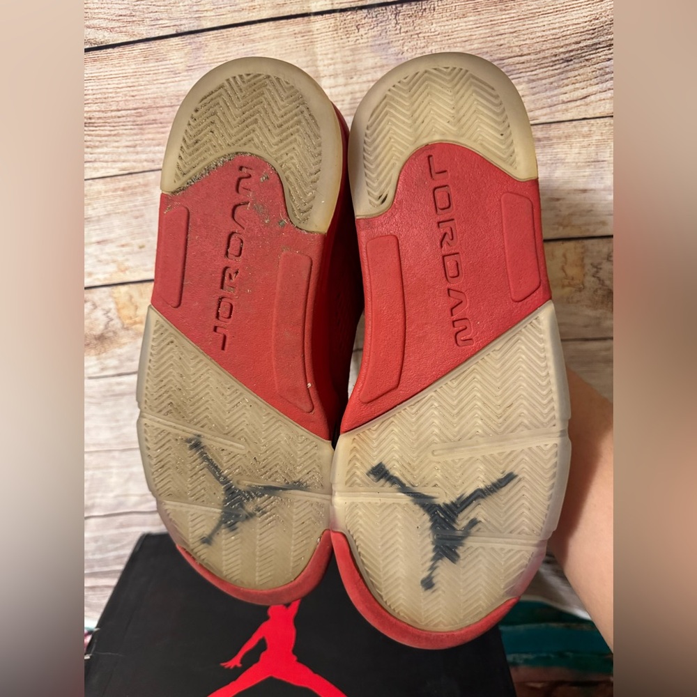 Nike Air Jordan 5 Retro Red Suede Size 10.5 - Picture 6 of 10
